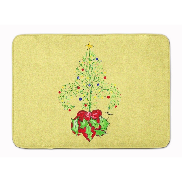 Jensendistributionservices Christmas Tree Fleur De Lis Machine Washable Memory Foam Mat MI2550478 - main